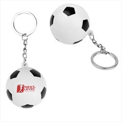 KH20115 Soccer Ball Stress Reliever Keychain With Custom Imprint